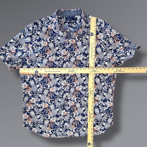 Nautica Men’s XL Classic Fit Stretch Pineapple Shirt Resort Cruise Vacation - Picture 13 of 13
